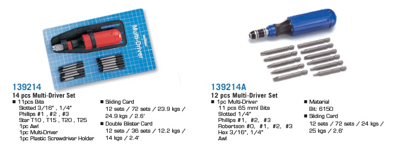 139214/139214A 14 pcs Multi-Driver Set